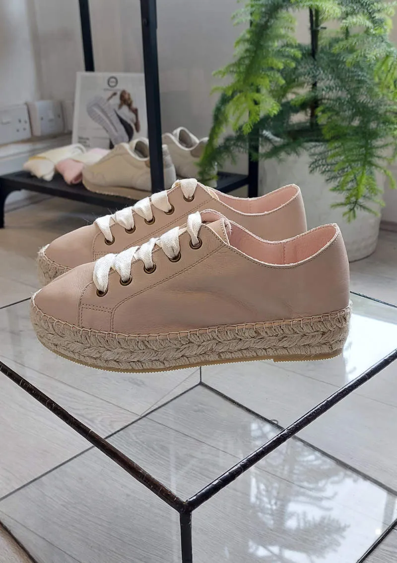 Nude Leather Espadrilles | Macarena