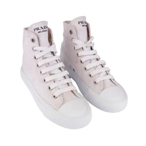 Prada Cap Toe Cloth High Top Sneakers