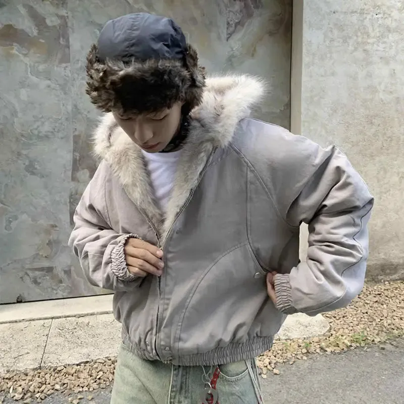 Retro Woolen Hooded Oversize Jacket