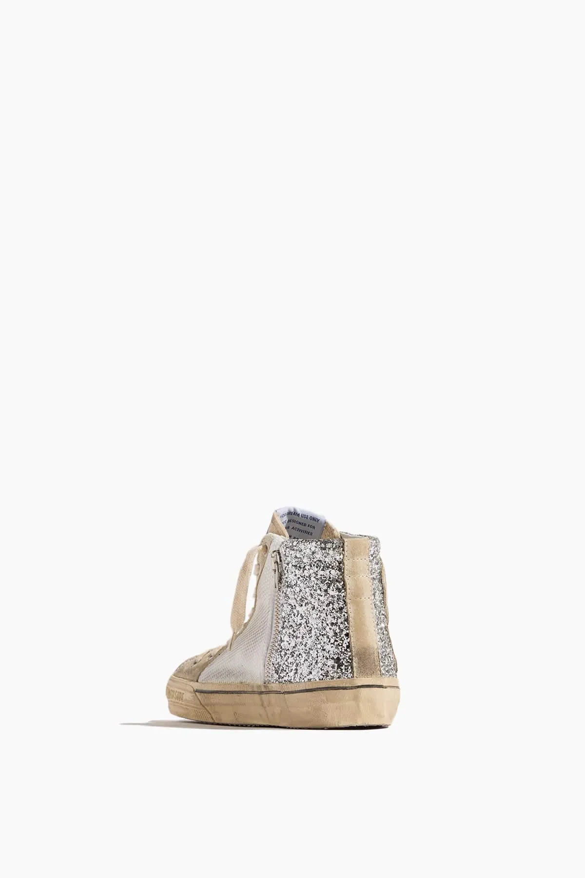 Slide Sneaker in Silver/White/Marble