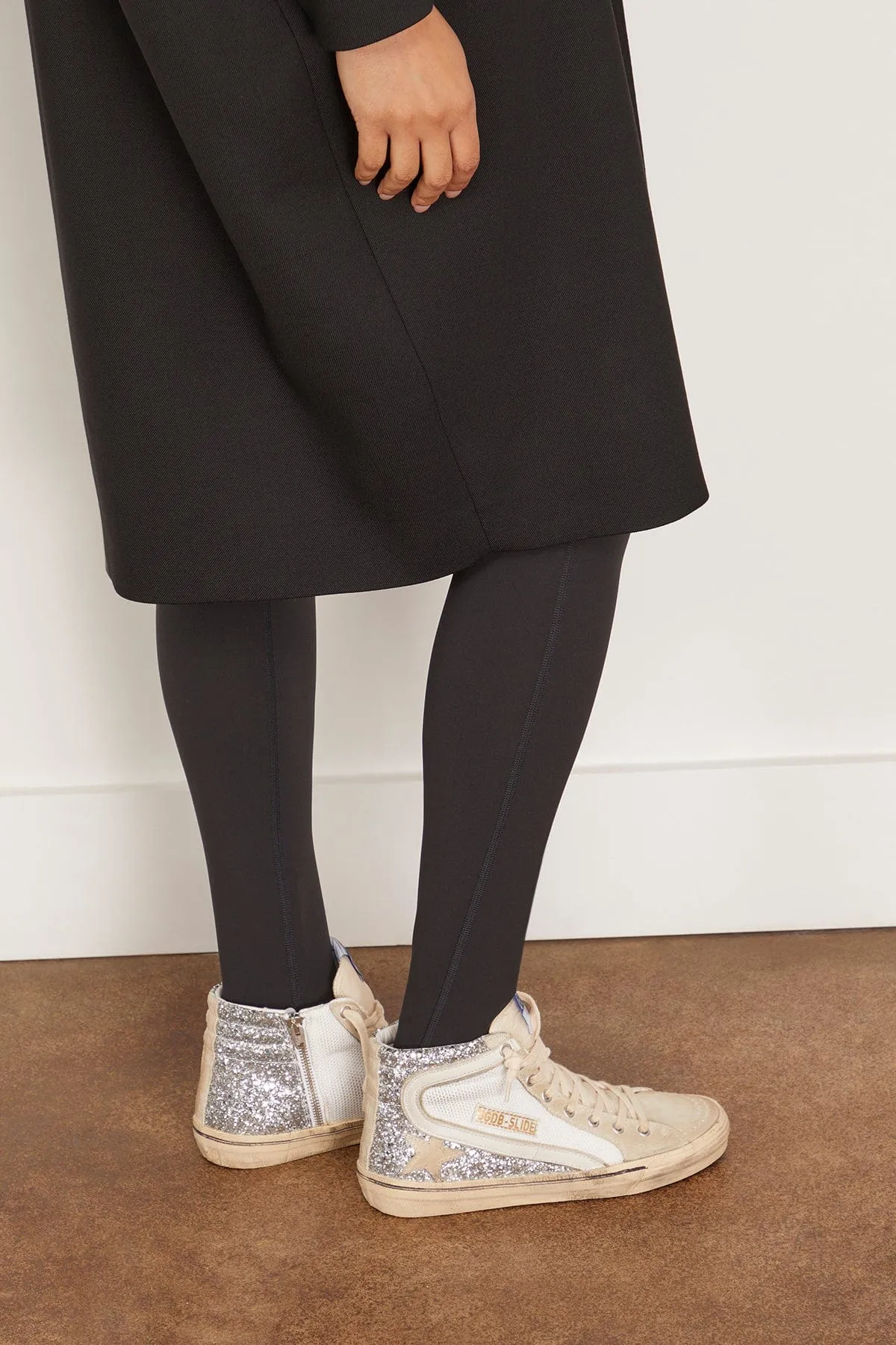 Slide Sneaker in Silver/White/Marble