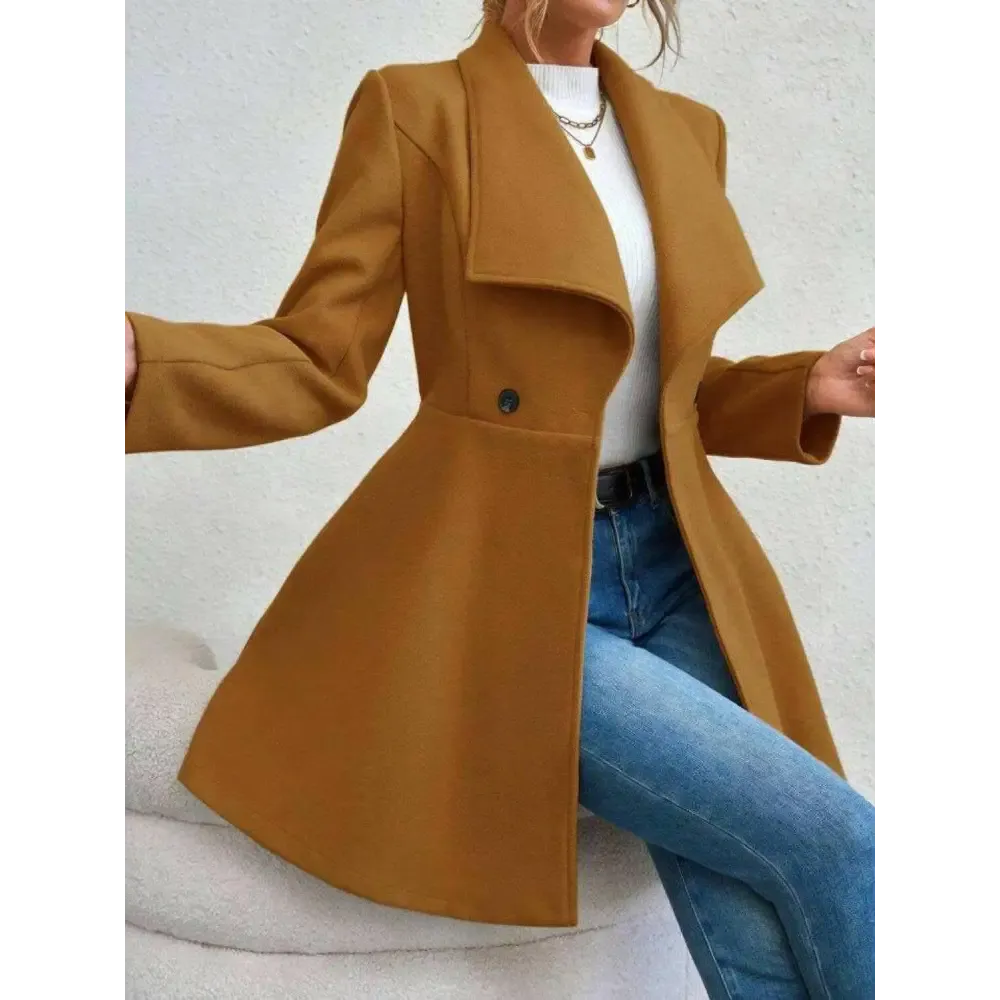 Timeless Luxury Fashion for Women with the Elegant Collared Neck Coat