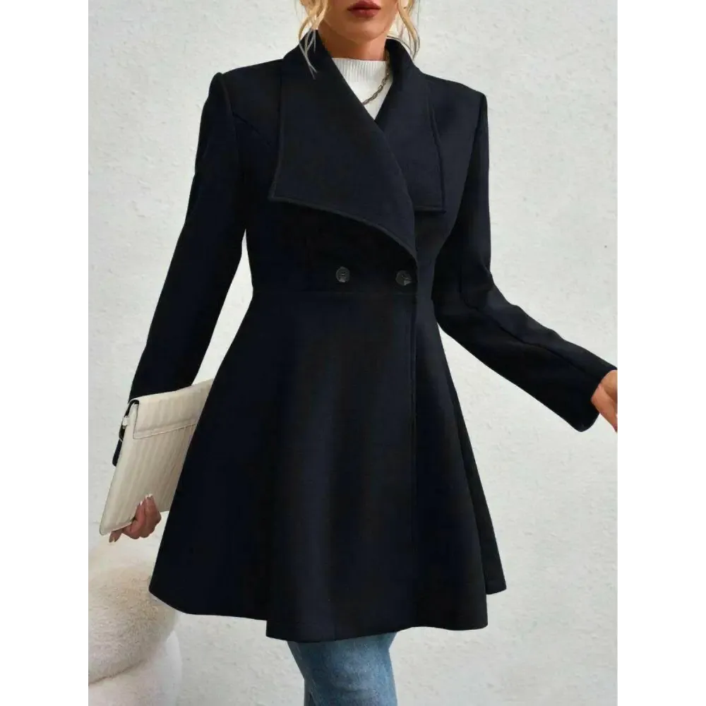 Timeless Luxury Fashion for Women with the Elegant Collared Neck Coat