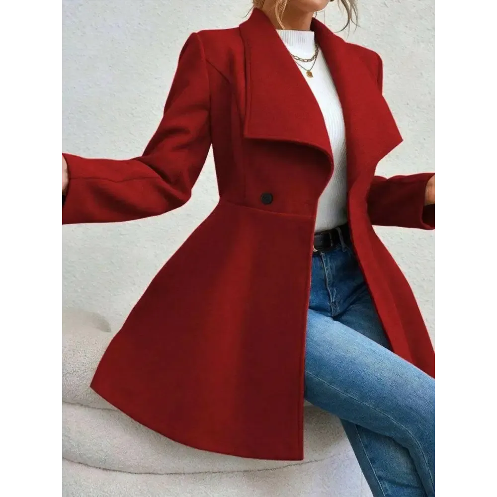 Timeless Luxury Fashion for Women with the Elegant Collared Neck Coat