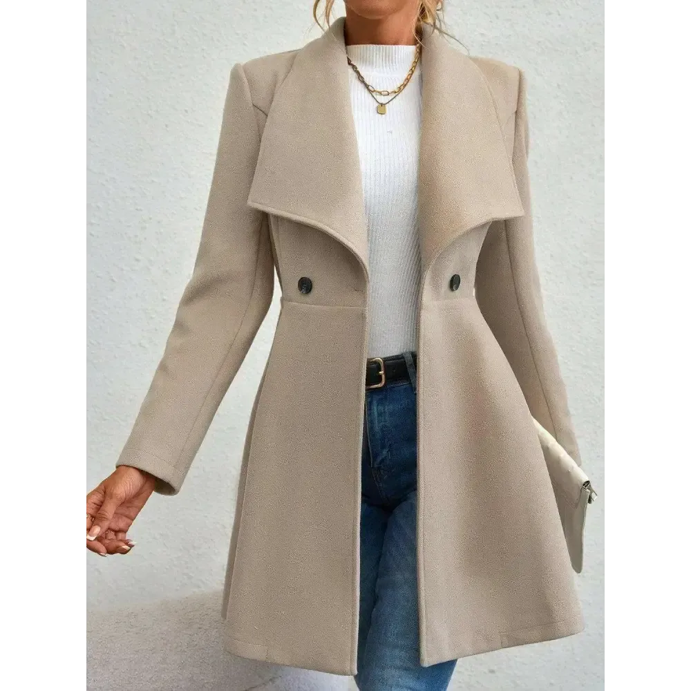 Timeless Luxury Fashion for Women with the Elegant Collared Neck Coat