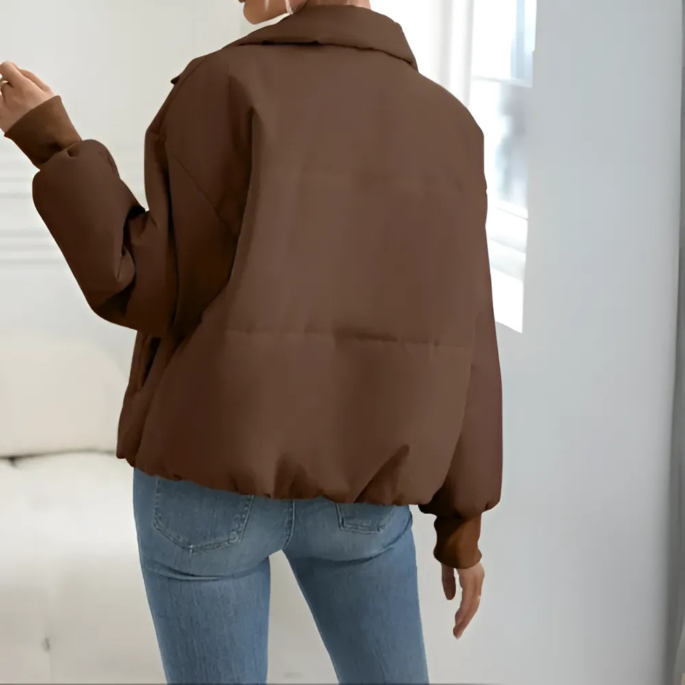 Versatile Puffer Jacket With Zippered Style